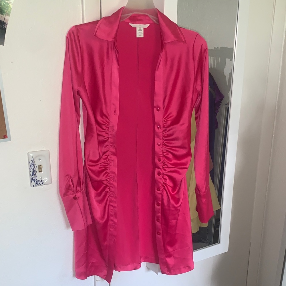 H&M Fuchsia Long Sleeve Dress